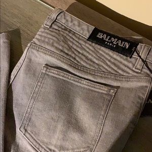 Balmain Biker Jeans, flared low-rise cut